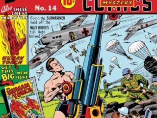 Marvel Mystery Comics #14 cover; pencils and inks, Alex Schomburg; Sub-Mariner vs. Nazis