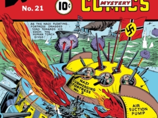 Marvel Mystery Comics #21 cover; pencils and inks, Alex Schomburg; Nazis vs. Human Torch/Toro