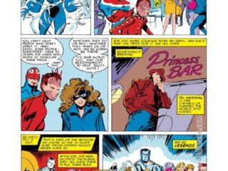 Marvel Age Annual #4, pg. 5; pencils, John Buscema; inks, Klaus Janson; Kitty Pryde, Excalibur, Wolverine  m