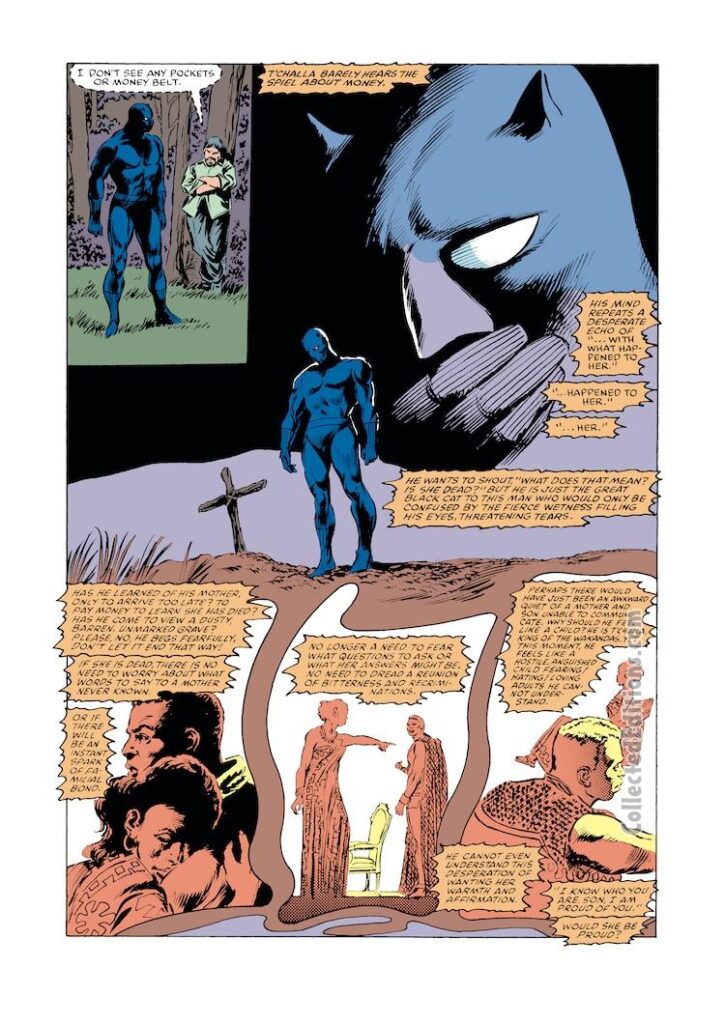 Marvel Comics Presents #14. Black Panther in “Forgotten Corpses”, pg. 5; pencils, Gene Colan; inks, Tom Palmer; South Africa, apartheid, Don McGregor, anthology