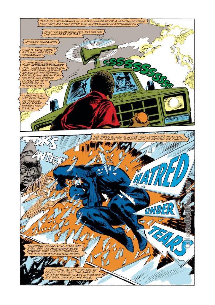 Marvel Comics Presents #20, pg. 10; pencils, Gene Colan; inks, Tom Palmer; Black Panther, Hatred Under Tears, Panther&#039;s Quest