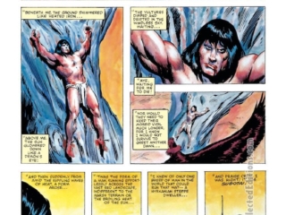 Marvel Comics Super Special #21, pg. 9; pencils and inks, John Buscema, Arnold Schwarzenegger, movie adaptation, Conan the Barbarian, Subotai