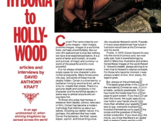 Marvel Comics Super Special #21, pg. 51; &ldquo;From Hyboria to Hollywood&rdquo; article by David Anthony Kraft, Conan the Barbarian, Arnold Schwarzenegger