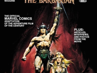 Marvel Super Special #21 cover; painted art by Renato Casaro; Conan the Barbarian movie adaptation, Arnold Schwarzenegger, Sandahl Bergman