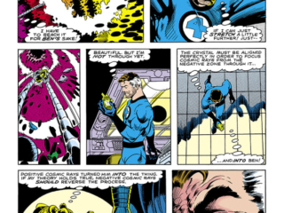 Marvel Fanfare #2. Mister Fantastic in &ldquo;Annihilation&rdquo;, pg. 9; pencils, Trevor Von Eeden; inks, Armando Gil; Baxter Building