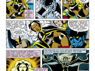 Marvel Fanfare #3. X-Men in &ldquo;Into the Land of Death&hellip;&rdquo;, pg. 2; pencils, Dave Cockrum; inks, Bob McLeod; Storm, Nightcrawler, Colossus, Wolverine