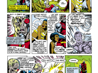 Marvel Fanfare #4. Deathlok in &ldquo;Mindgame&rdquo;, pg. 3; pencils, Michael Golden; inks, Bob Downs; Luther Manning, Janice Manning