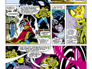 Marvel Fanfare #5. Doctor Strange in &ldquo;To Steal the Sorcerer&rsquo;s Soul!&rdquo;, pg. 12; layouts, Marshall Rogers; pencils and inks, P. Craig Russell; Nicodemus