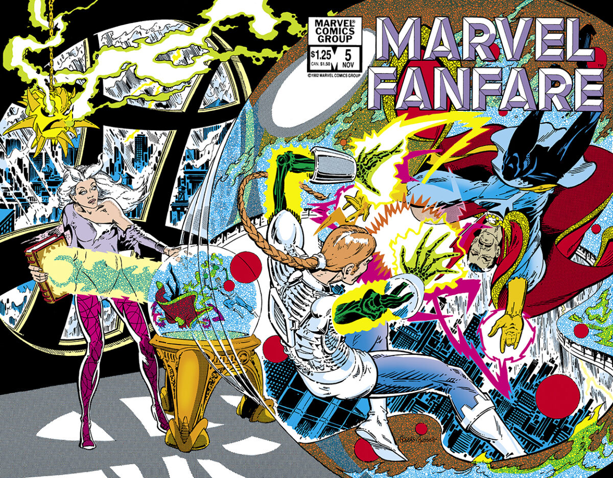 Marvel Fanfare #5 cover; pencils, Marshall Rogers; inks, P. Craig Russell; wraparound, Clea, Doctor Strange, Nicodemus