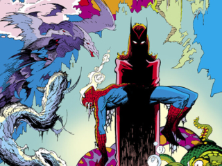 Marvel Fanfare #6 cover; pencils and inks, P. Craig Russell; Scarlet Witch, Spider-Man