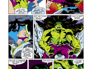 Marvel Fanfare #7. Hulk in &ldquo;With Friends Like These&hellip;&rdquo;, pg. 18; pencils, Joe Barney; inks, George Freeman; Blob