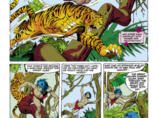 Marvel Fanfare #10. The Jungle Book: &ldquo;The Jungle Book&rdquo;, pg. 3; pencils, Gil Kane; inks, P. Craig Russell; Mowgli, Shere Khan, Bagheera, Baloo