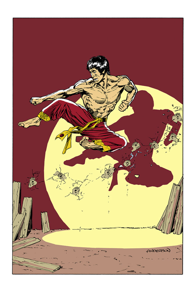 Marvel Fanfare #10. Brent Anderson portfolio, pg. 3: “Shang-Chi”; pencils and inks, Brent Anderson; Shang-Chi pinup, Master of Kung Fu