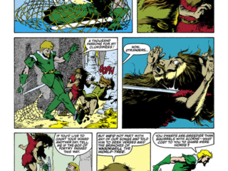 Marvel Fanfare #13. The Warriors Three in &ldquo;Ballad of the Warriors Three&rdquo;, pg. 4; pencils and inks, Charles Vess; Dwarfs, Fandril