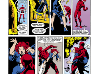 Marvel Fanfare #15. Daredevil in &ldquo;Crimson Ash&rdquo;, pg. 6; pencils, Jack Sparling; inks, Ian Akin, Brian Garvey; Matt Murdock