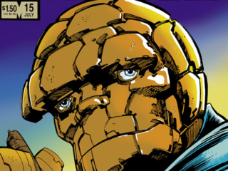 Marvel Fanfare #15 cover; pencils and inks, Barry Windsor-Smith; Thing, Ben Grimm