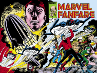 Marvel Fanfare #16 cover; pencils and inks, Dave Cockrum, wraparound, Sky-Wolves, Gaff, Littlejohn, Sky-Wolf, Matt Slade III, Adolf Hitler, wraparound