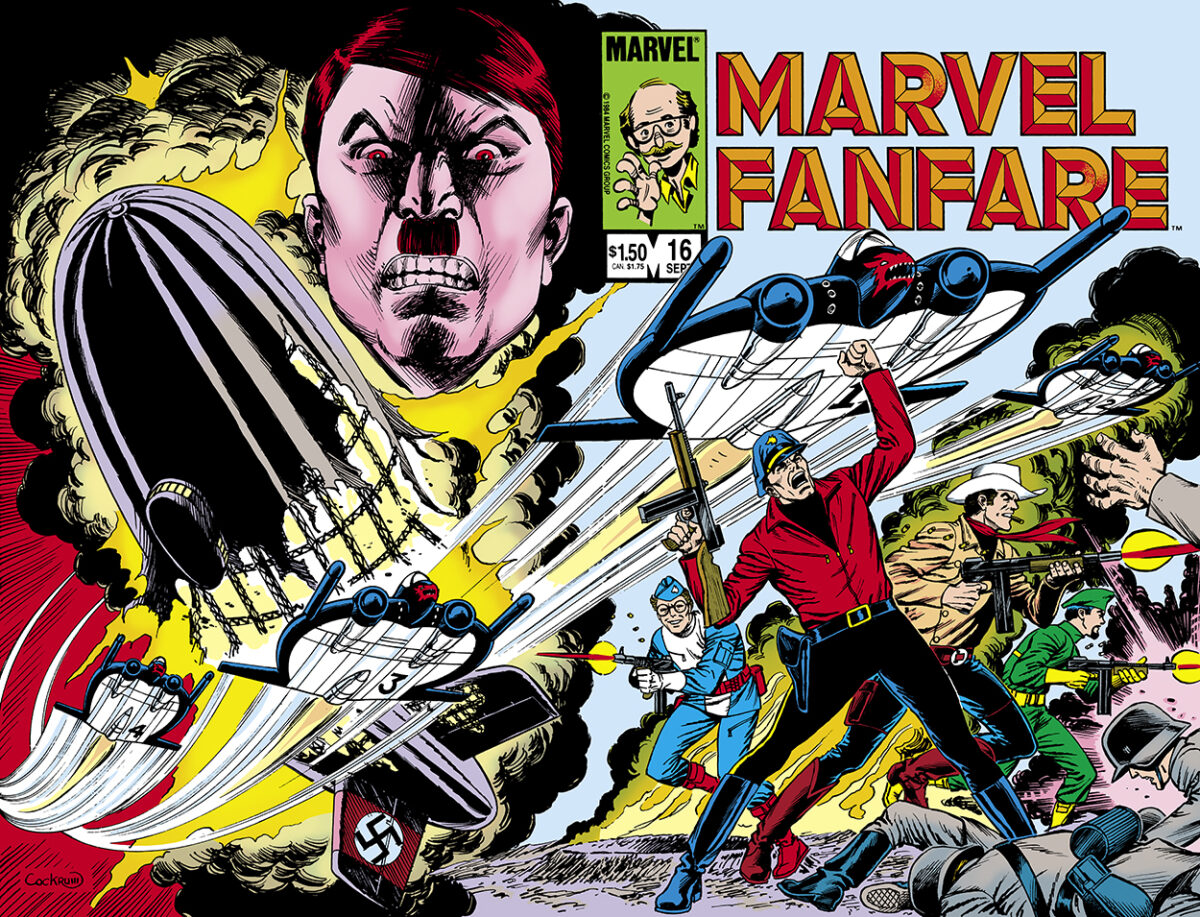 Marvel Fanfare #16 cover; pencils and inks, Dave Cockrum, wraparound, Sky-Wolves, Gaff, Littlejohn, Sky-Wolf, Matt Slade III, Adolf Hitler, wraparound