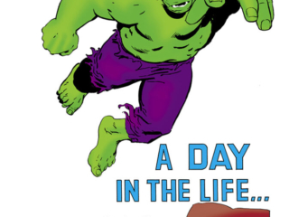 Marvel Fanfare #17. Hulk in &ldquo;A Day in the Life&hellip;&rdquo;, pg. 1; pencils and inks, Tony Salmons; jump, leap, David Anthony Kraft