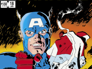 Marvel Fanfare #18 cover; pencils and inks, Frank Miller; Captain America, Steve Rogers