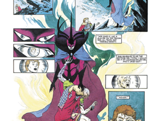 Marvel Graphic Novel #15, pg. 37; pencils and inks, Charles Vess Marvel Graphic Novel #15, pg. 37; pencils and inks, Charles Vess; Hela, Tales of Asgard, The Raven Banner