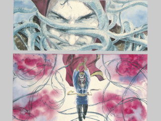 Marvel Graphic Novel #23: Doctor Strange &ndash;&nbsp;Shamballa, pg. 34; painted art, Dan Green; JM DeMatteis