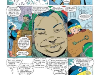 Marvel Holiday Special 1991. Franklin Richards in &ldquo;A Christmas Coda&rdquo;, pg. 13; pencils, Arthur Adams; inks, Al Milgrom