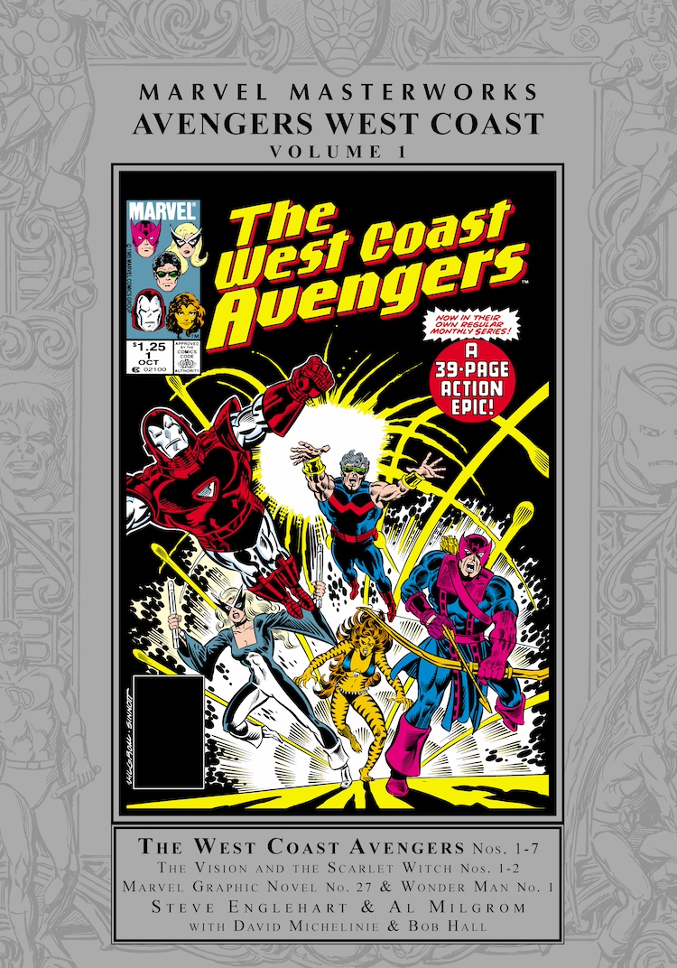 Marvel Masterworks: Avengers West Coast Vol. 1 HC – Regular Edition dust jacket cover