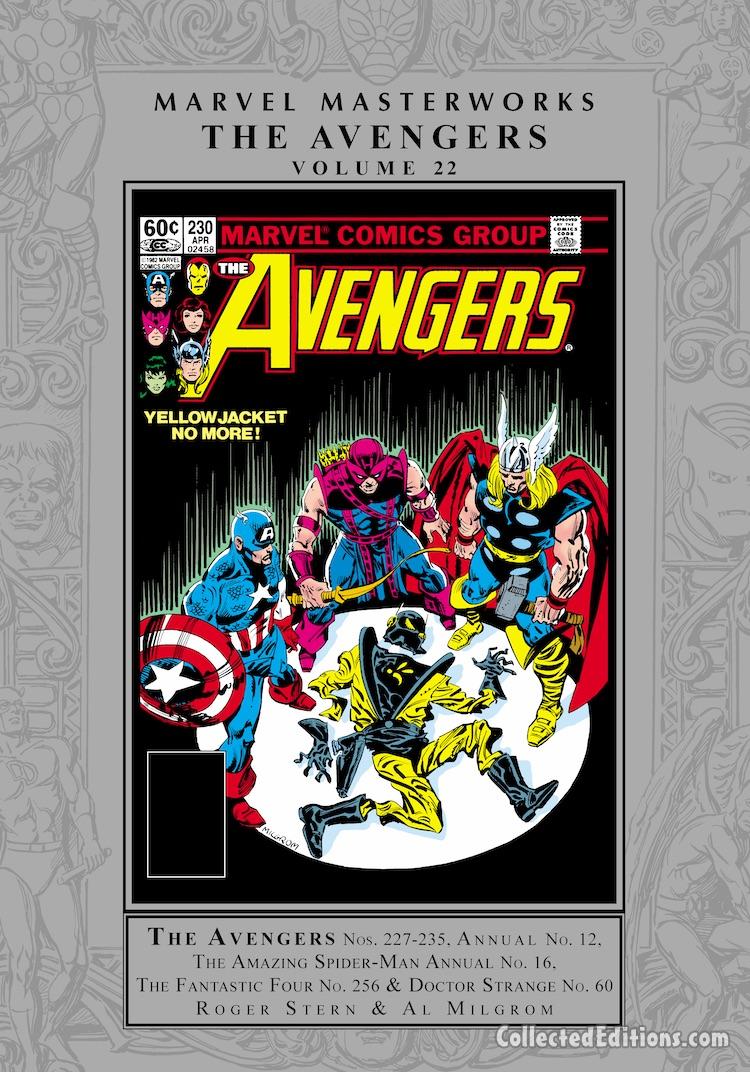 Marvel Masterworks: Avengers Vol. 22 HC – Regular Edition dustjacket cover