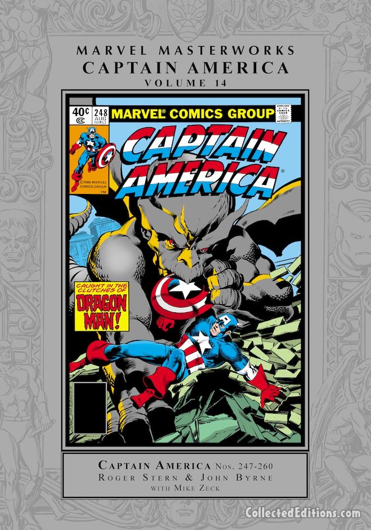 Marvel Masterworks: Captain America Vol. 14 HC – Regular Edition dustjacket cover John Byrne
