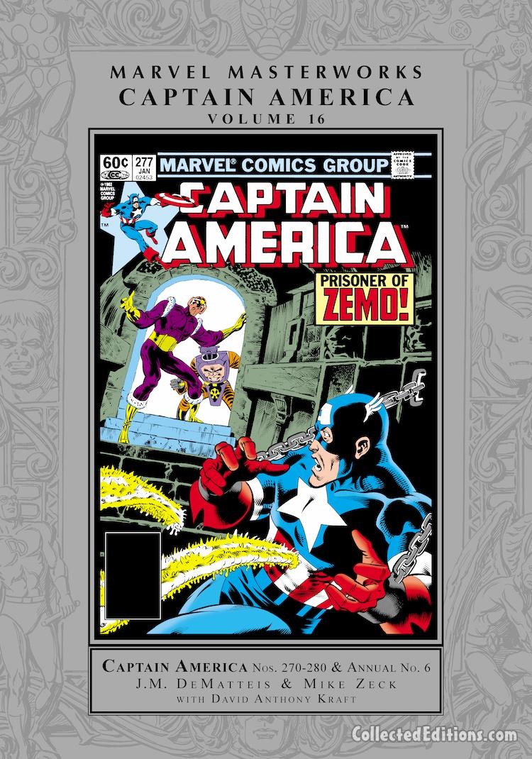 Marvel Masterworks: Captain America Vol. 16 HC – Regular Edition dustjacket cover