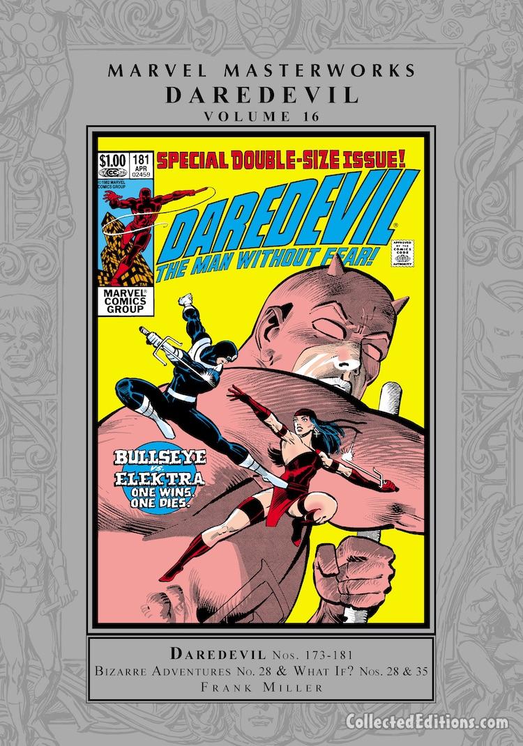 Marvel Masterworks: Daredevil Vol. 16 HC – Regular Edition dustjacket cover Frank Miller