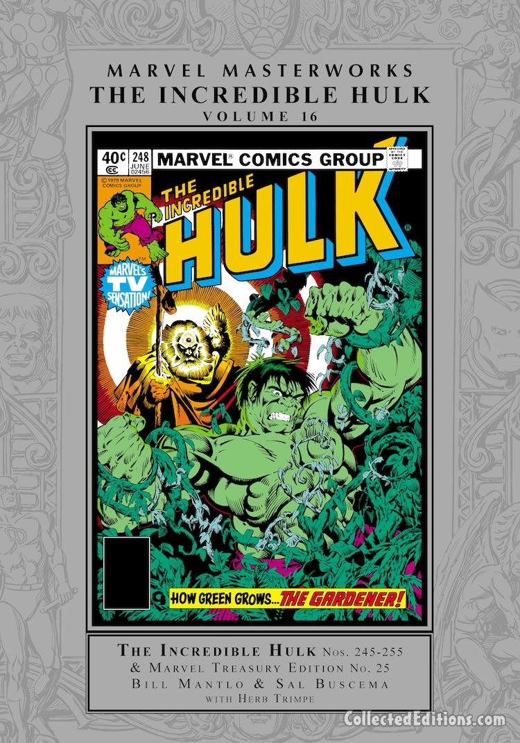 Marvel Masterworks: Incredible Hulk Vol. 16 HC – Regular Edition (dustjacket cover)