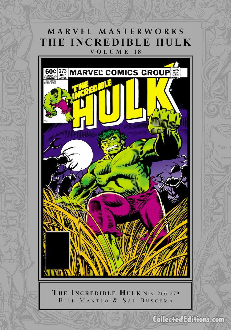 Marvel Masterworks: Incredible Hulk Vol. 18 HC – Regular Edition dust jacket cover