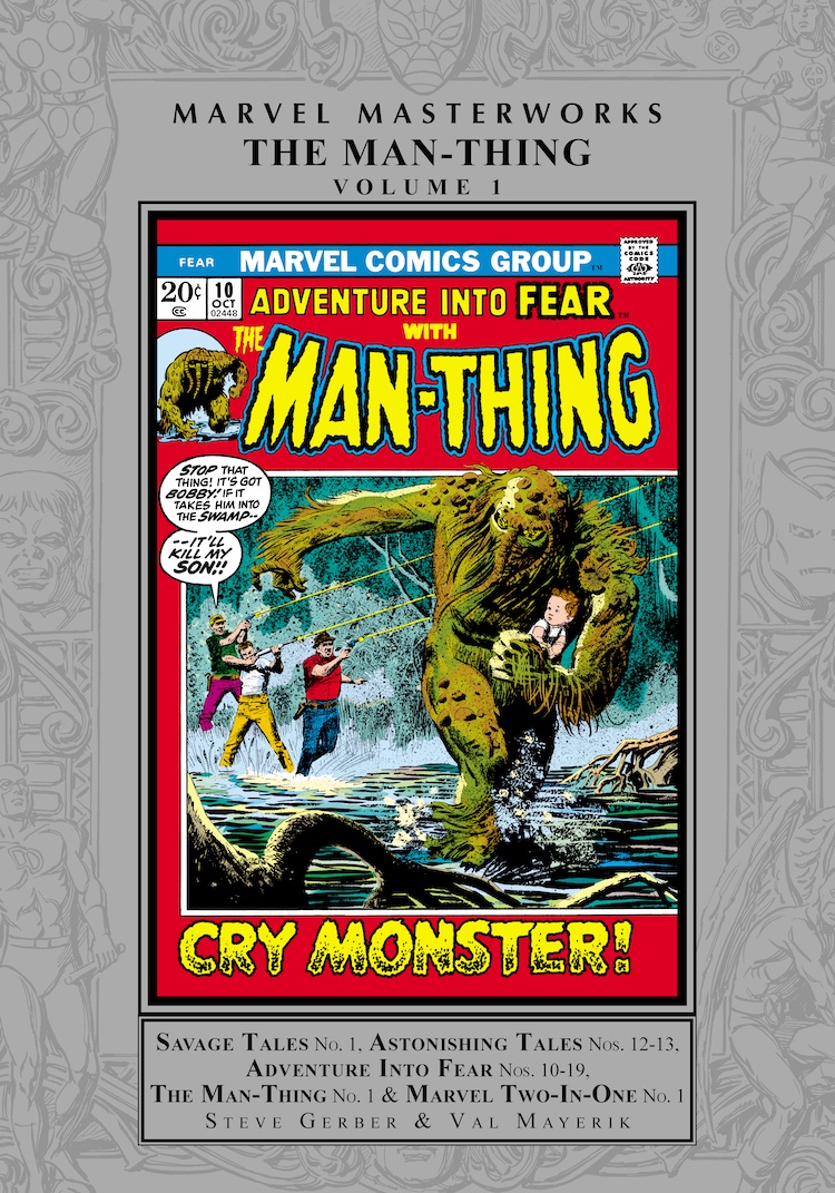 Marvel Masterworks: Man-Thing Vol. 1 HC – Regular Edition dust jacket cover