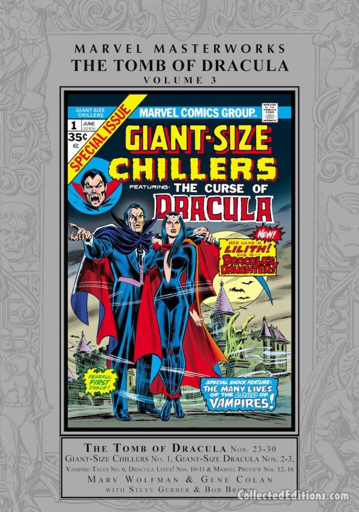 Marvel Masterworks: Tomb of Dracula Vol. 3 HC – Regular Edition dust jacket cover