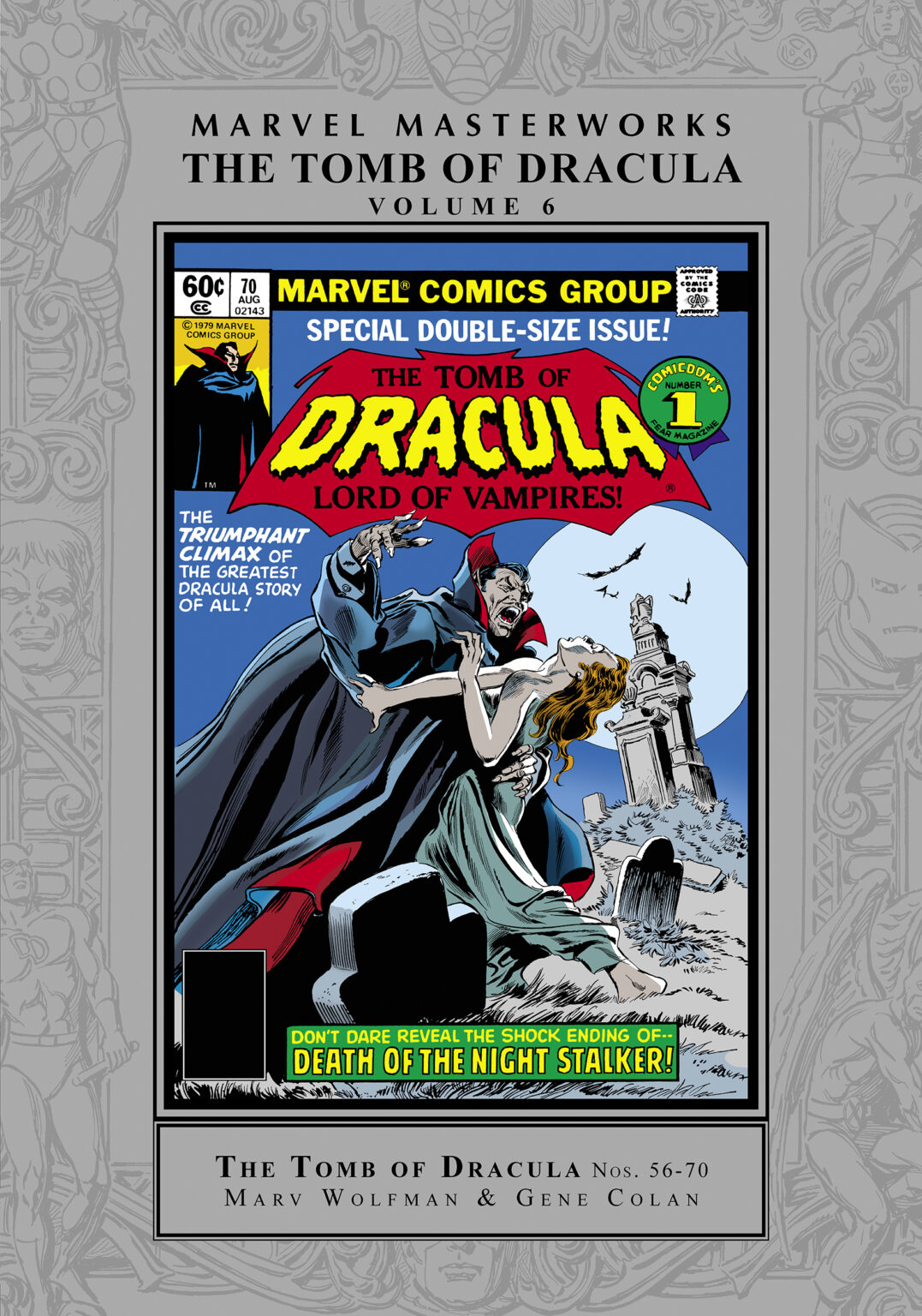 Marvel Masterworks: Tomb of Dracula Vol. 6 HC – Regular Edition dust jacket cover Gene Colan Clover Press