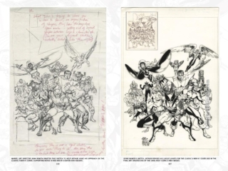 Marvel Universe by Arthur Adams Omnibus HC bonus content: Classic X-Men #1 original art by Arthur Adams with margin notes by Ann Nocenti