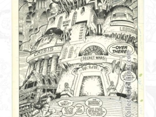 Marvel Universe by Arthur Adams Omnibus HC bonus content: Excalibur: Mojo Mayhem OGN, page 5 original art; inks Terry Austin