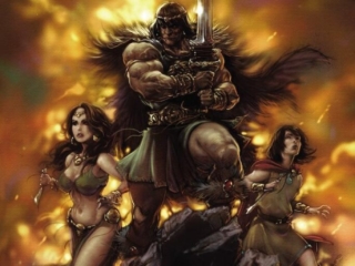 Conan the King Omnibus Vol. 1 HC – Regular Edition (Kaare Andrews) dustjacket cover