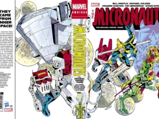 The Micronauts: The Original Marvel Years Omnibus Vol. 1 HC &ndash;&nbsp;Variant Edition (Jackson "Butch" Guice) dust jacket cover
