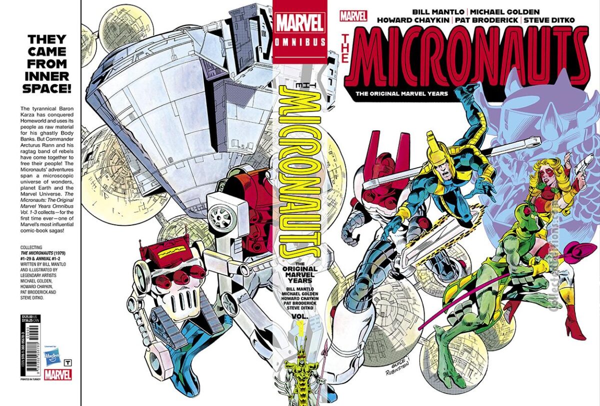 The Micronauts: The Original Marvel Years Omnibus Vol. 1 HC – Variant Edition (Jackson "Butch" Guice) dust jacket cover