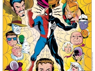Marvel Poster, 1983, &ldquo;Spider-Man: Old and New&rdquo;, pencils and inks, Ron Frenz; Peter Parker, Green Goblin, Hobgoblin, Puma, Black Cat