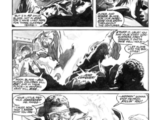 Marvel Preview #8, pg. 34. Blade in &ldquo;Into the House of Terror!&rdquo;; pencils and inks, Gene Colan