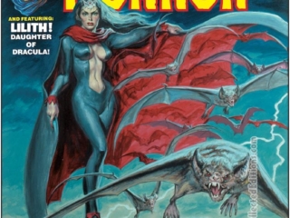 Marvel Preview #12 cover; painted art, Earl Norem; Haunt of Horror, Lilith, Daughter of Dracula, Zombies, Gilgamesh, vampire bats