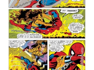 Marvel Team-Up #67, pg. 9; pencils, John Byrne; inks, Dave Hunt; Spider-Man, Tigra, Kraven the Hunter