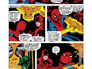 Marvel Team-Up #73, pg. 13; layouts, Kerry Gammill; pencils and inks, Don Perlin; Daredevil, the Owl