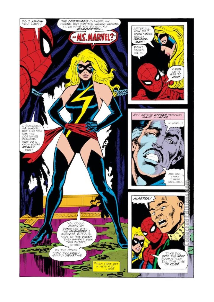 Marvel Team-Up #76, pg. 10; layouts, Howard Chaykin; pencils, Jeff Aclin; inks, Juan Ortiz; Ms. Marvel, Doctor Strange, Wong