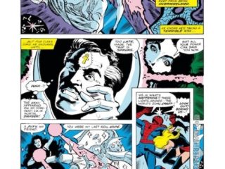 Marvel Team-Up #77, pg. 5; layouts, Howard Chaykin; pencils, Jeff Aclin; inks, Juan Ortiz; Doctor Strange, Ms. Marvel, Marie Laveau