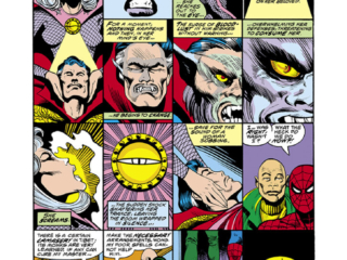 Marvel Team-Up #80, pg. 14; pencils, Mike Vosburg; inks, Gene Day; Spider-Man. Doctor Strange, Clea, Eye of Agamotto, Wong